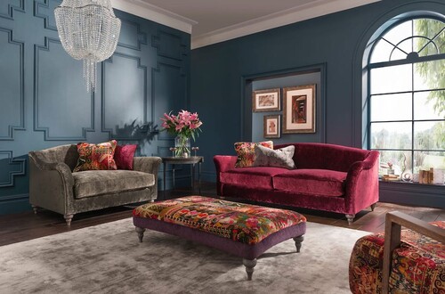 Opstelling van TETRAD in velours, kleur naar keuze