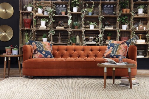 STRAND bank in velours door TETRAD